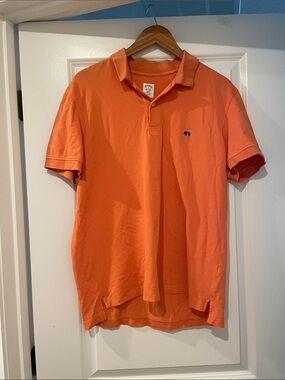 Brooks Brothers Orange Polo Shirt with Small Embroidered Motif large